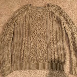 Light Brown Cable Knit Sweater Size S Forever 21